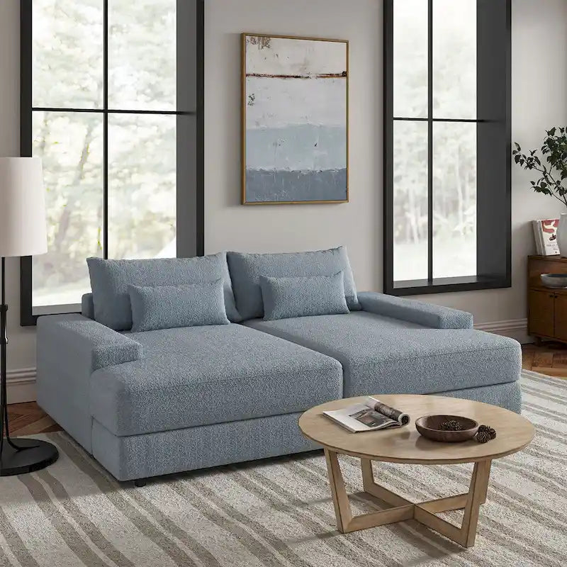 Conradus Modren Oversize 57 Deep Square Arm Sofa by HULALA HOME