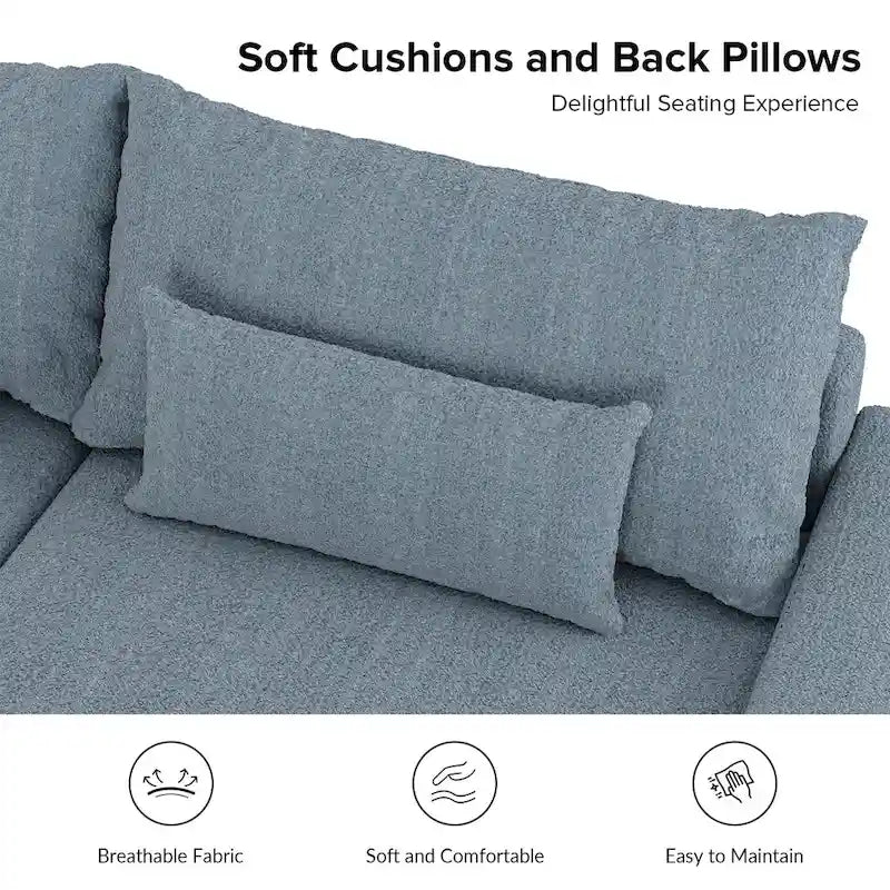 Conradus Modren Oversize 57 Deep Square Arm Sofa by HULALA HOME