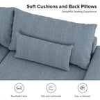 Conradus Modren Oversize 57 Deep Square Arm Sofa by HULALA HOME