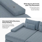 Conradus Modren Oversize 57 Deep Square Arm Sofa by HULALA HOME