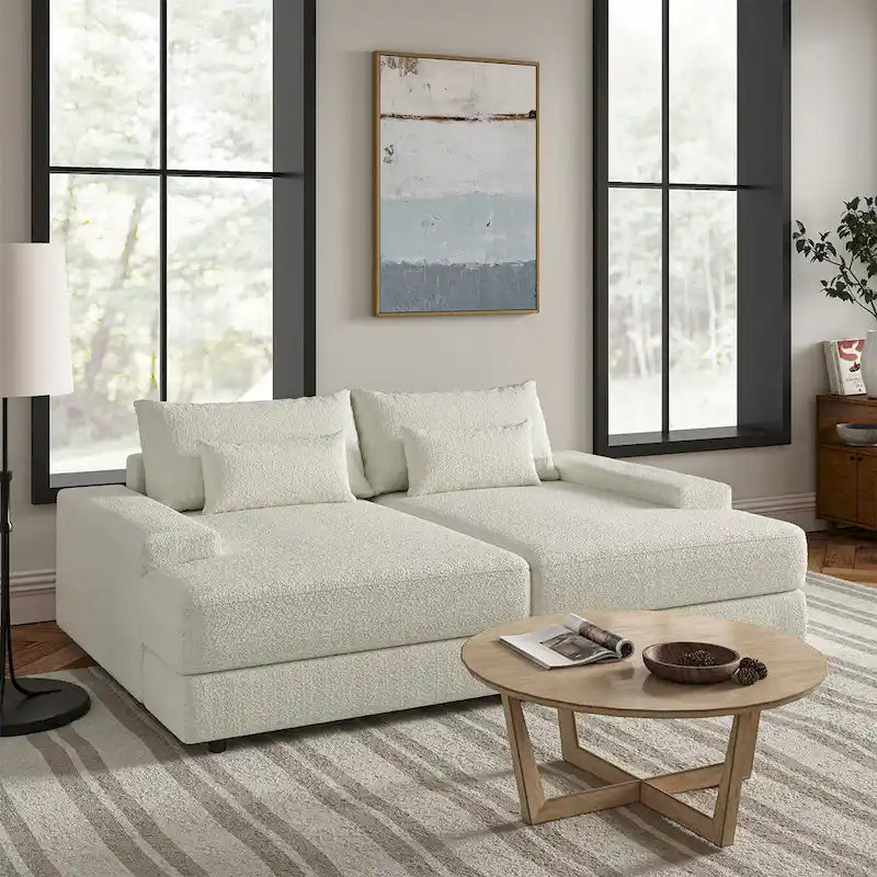 Conradus Modren Oversize 57 Deep Square Arm Sofa by HULALA HOME