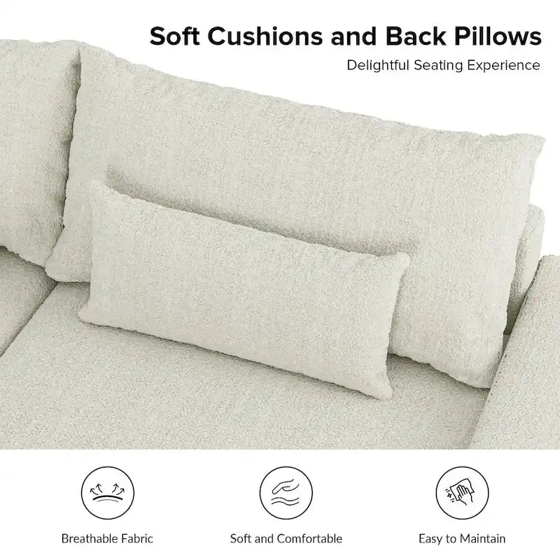 Conradus Modren Oversize 57 Deep Square Arm Sofa by HULALA HOME