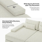 Conradus Modren Oversize 57 Deep Square Arm Sofa by HULALA HOME