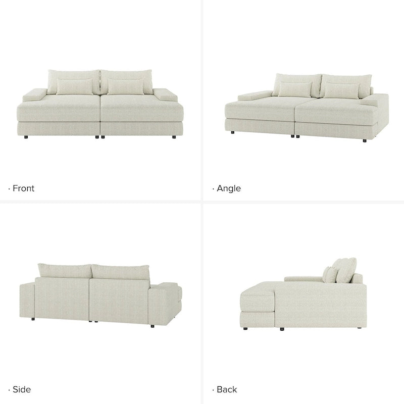 Conradus Modren Oversize 57 Deep Square Arm Sofa by HULALA HOME