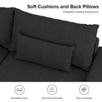 Conradus Modren Oversize 57 Deep Square Arm Sofa by HULALA HOME