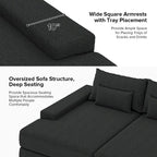 Conradus Modren Oversize 57 Deep Square Arm Sofa by HULALA HOME