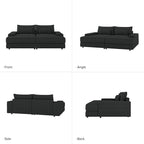 Conradus Modren Oversize 57 Deep Square Arm Sofa by HULALA HOME