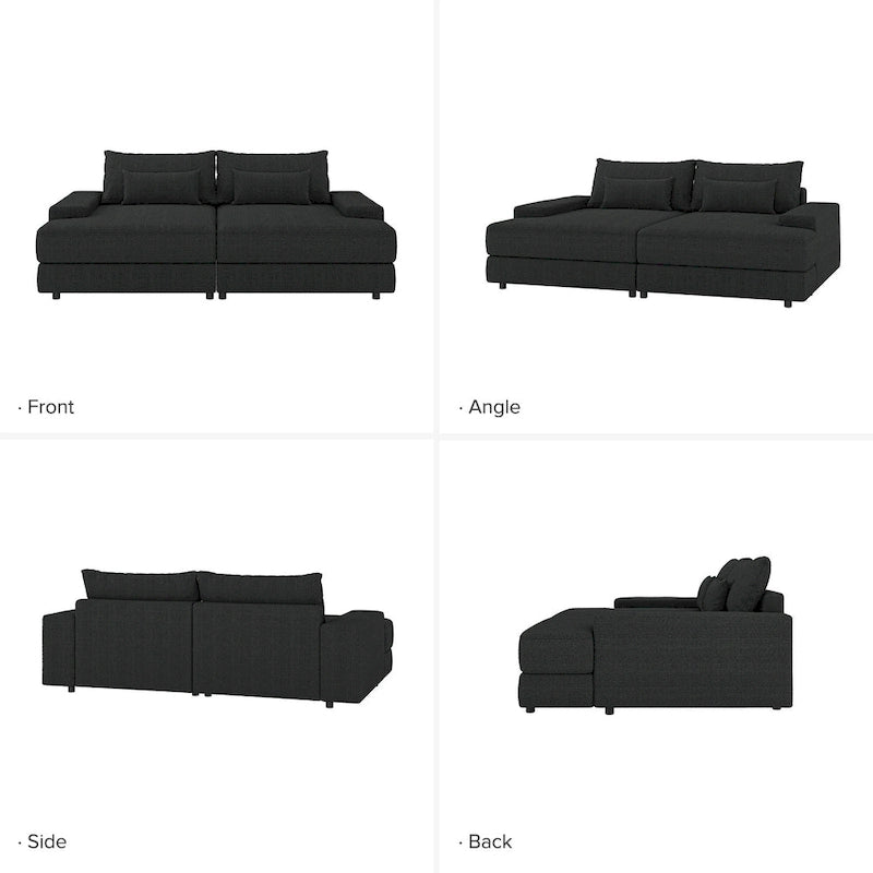 Conradus Modren Oversize 57 Deep Square Arm Sofa by HULALA HOME