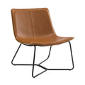 Upholstered Faux Leather Slope Lounge Chair