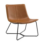 Upholstered Faux Leather Slope Lounge Chair