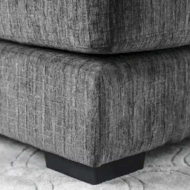 Kintra Contemporary Chenille Cushioned L-Shaped Sectional by Furniture of America
