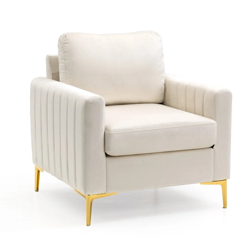 Pellebant Modern Upholstered Accent Armchair Club Chair