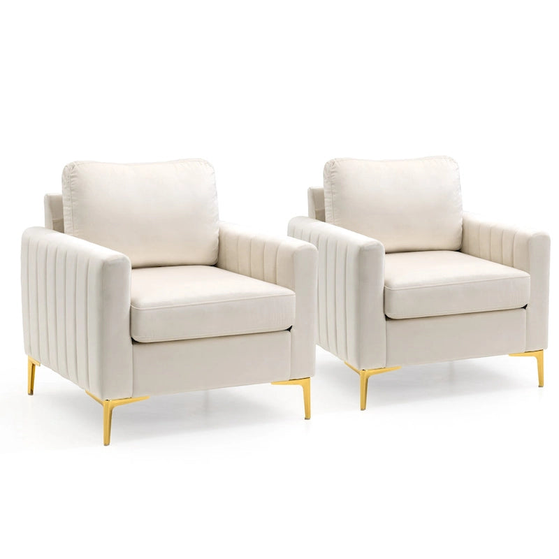 Pellebant Modern Upholstered Accent Armchair Club Chair