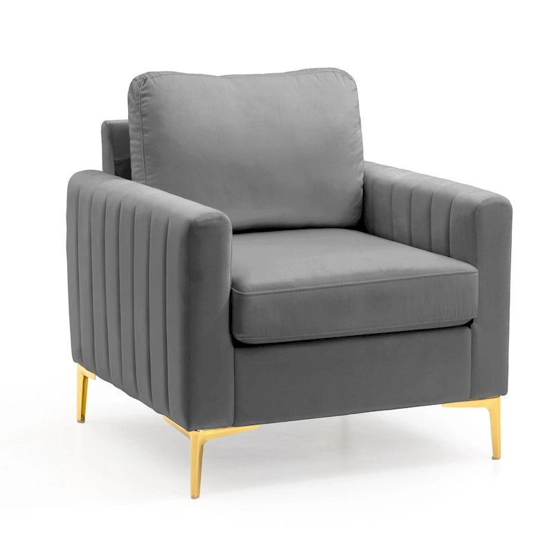 Pellebant Modern Upholstered Accent Armchair Club Chair
