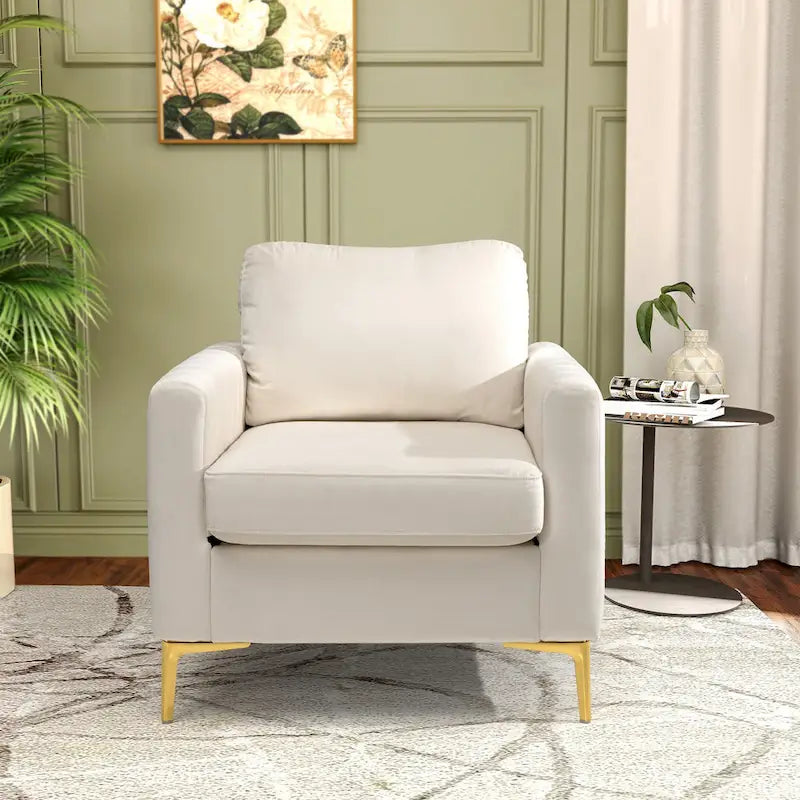 Pellebant Modern Upholstered Accent Armchair Club Chair