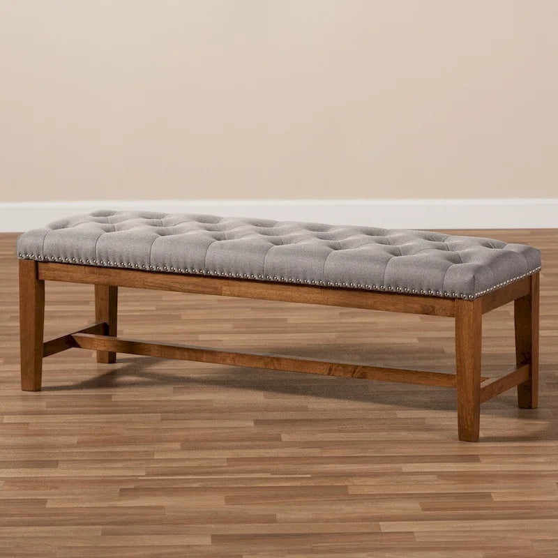 Contemporary Fabric Upholstered Bench by Baxton Studio
