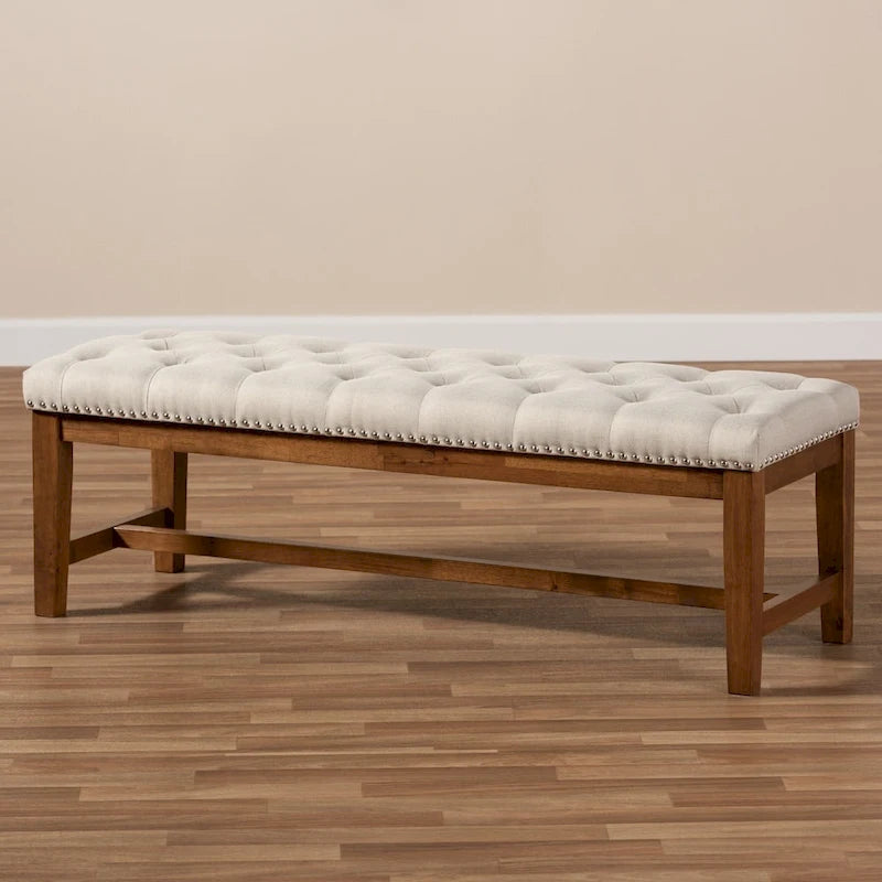 Contemporary Fabric Upholstered Bench by Baxton Studio