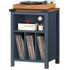 Record Player Stand with Vinyl Record Storage - 15.74D x 19.68W x 29.01H