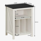Record Player Stand with Vinyl Record Storage - 15.74D x 19.68W x 29.01H