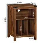 Record Player Stand with Vinyl Record Storage - 15.74D x 19.68W x 29.01H