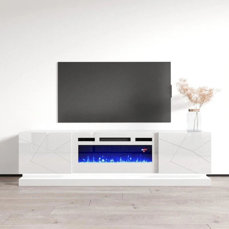 Shu WH-EF Electric Fireplace 71 TV Stand