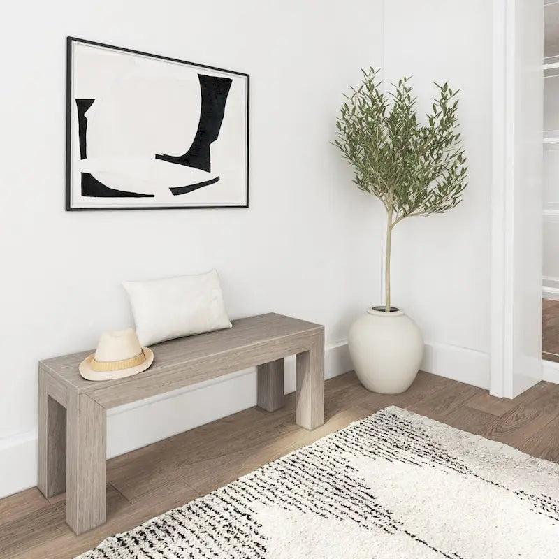 Plank and Beam Modern Dining Bench for 60 Table - 49