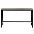 Extra Long Dining Table Set with 3 Stools Pub