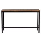 Extra Long Dining Table Set with 3 Stools Pub