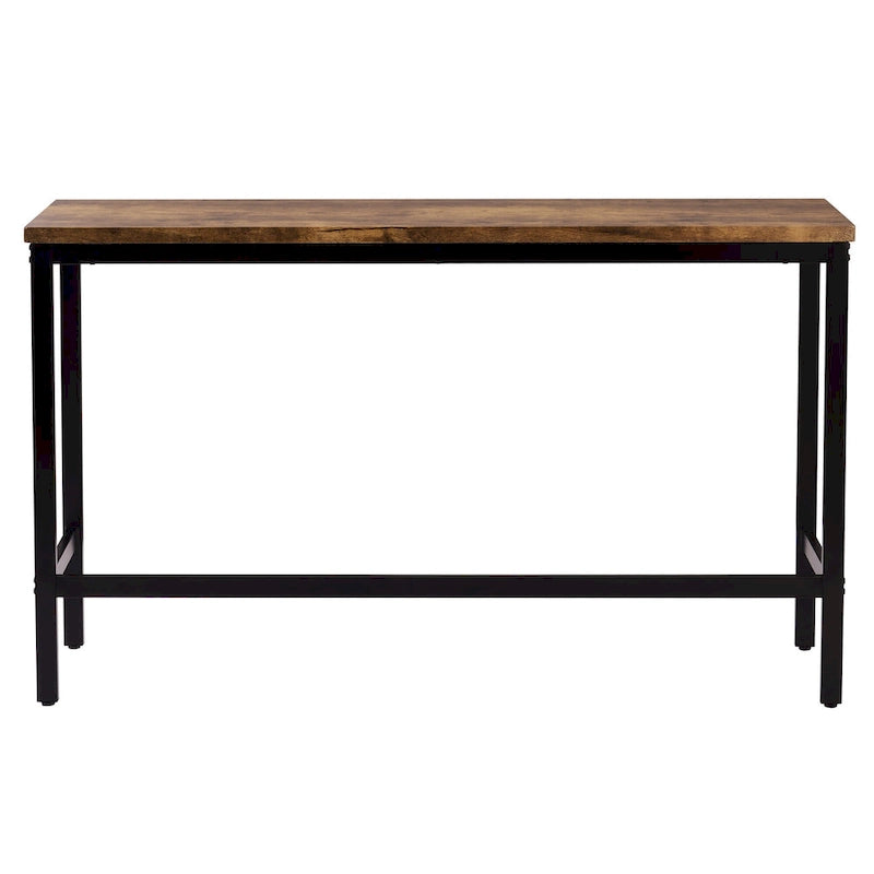 Extra Long Dining Table Set with 3 Stools Pub