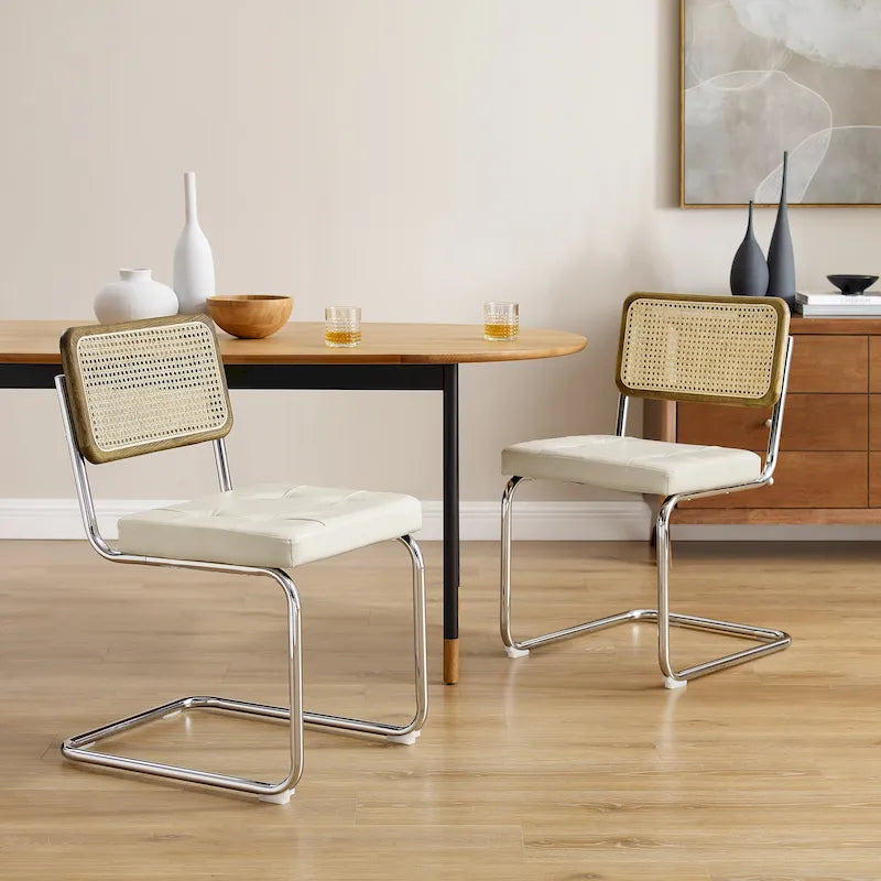 Art Leon Modern Upholstered Dining Chairs (Set of 2)
