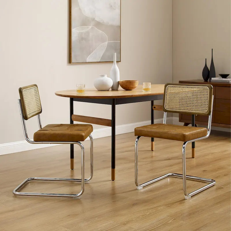 Art Leon Modern Upholstered Dining Chairs (Set of 2)