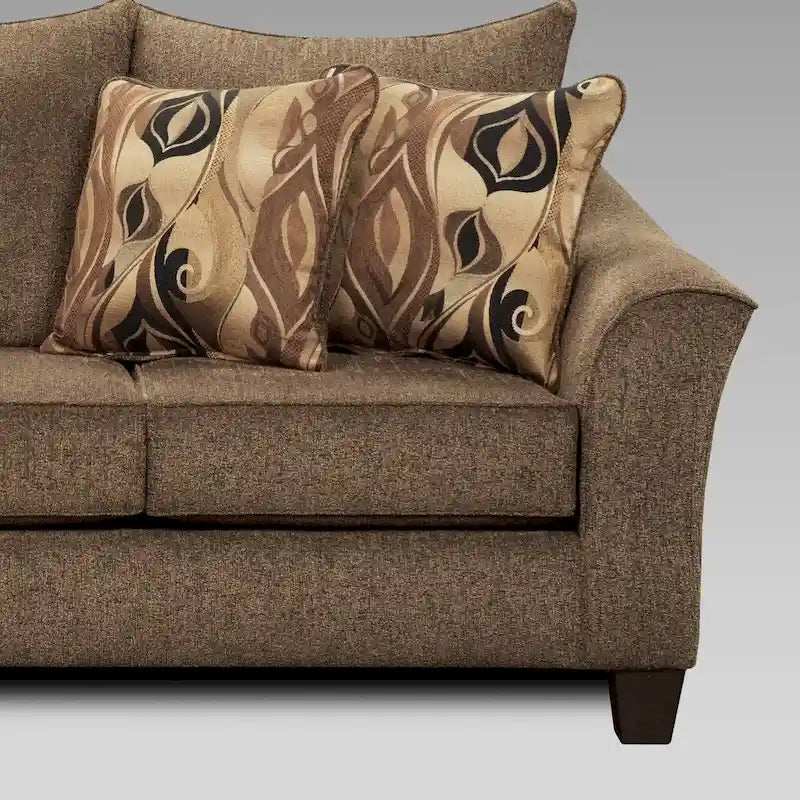 Roundhill Furniture Camero Fabric Pillowback Loveseat