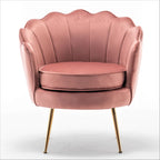 Cavett 28.3 Wide Velvet Barrel Chair with Gold Metal Legs