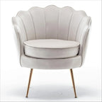 Cavett 28.3 Wide Velvet Barrel Chair with Gold Metal Legs