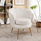 Cavett 28.3 Wide Velvet Barrel Chair with Gold Metal Legs