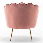 Cavett 28.3 Wide Velvet Barrel Chair with Gold Metal Legs