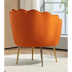 Cavett 28.3 Wide Velvet Barrel Chair with Gold Metal Legs