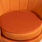 Cavett 28.3 Wide Velvet Barrel Chair with Gold Metal Legs
