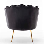 Cavett 28.3 Wide Velvet Barrel Chair with Gold Metal Legs