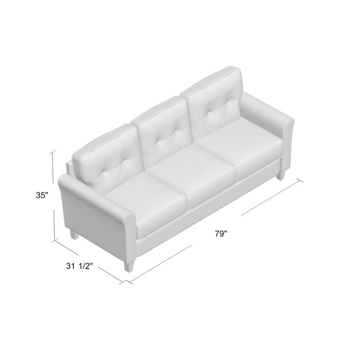Kouchouk 78.7 Linen Flared Arm Sofa