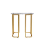 Deeanne Contemporary 24-inch Faux Marble Side Table by Furniture of America