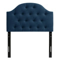 CorLiving Calera Diamond Tufted Fabric Arched Panel Headboard - Twin