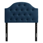 CorLiving Calera Diamond Tufted Fabric Arched Panel Headboard - Twin