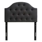 CorLiving Calera Diamond Tufted Fabric Arched Panel Headboard - Twin