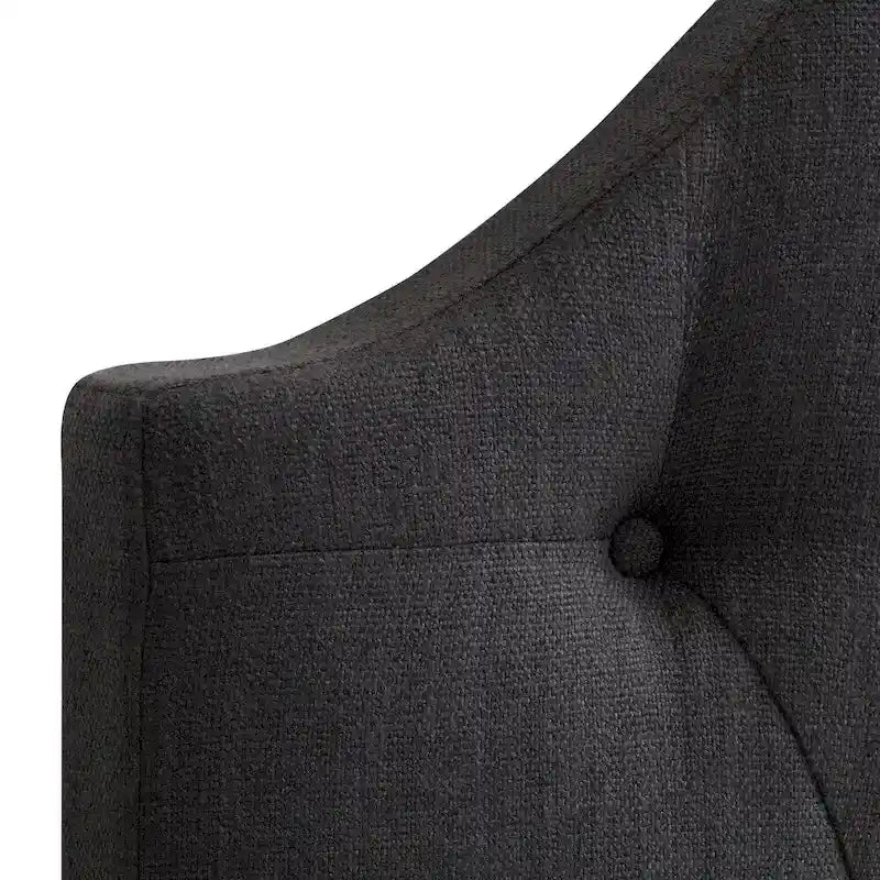 CorLiving Calera Diamond Tufted Fabric Arched Panel Headboard - Twin
