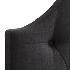 CorLiving Calera Diamond Tufted Fabric Arched Panel Headboard - Twin