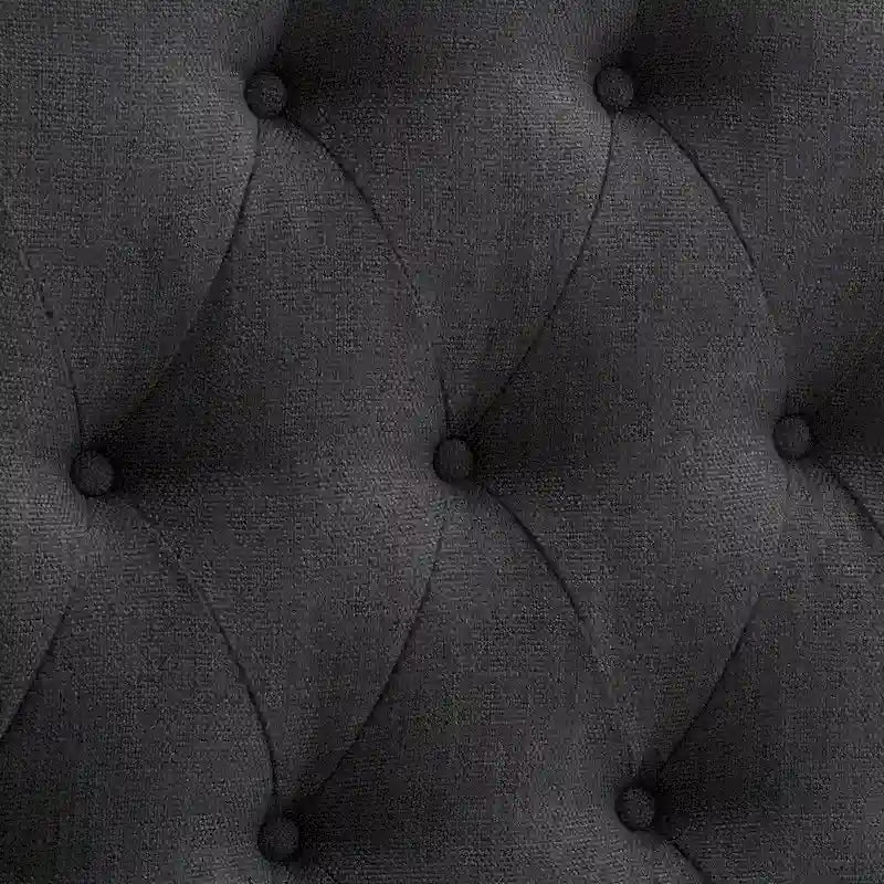 CorLiving Calera Diamond Tufted Fabric Arched Panel Headboard - Twin
