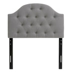 CorLiving Calera Diamond Tufted Fabric Arched Panel Headboard - Twin