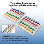 GSE Bingo Game Master Board & 7/8 Multi-Color Plastic Bingo Balls Set for Bingo Cage Game