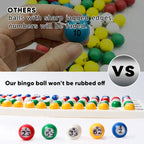 GSE Bingo Game Master Board & 7/8 Multi-Color Plastic Bingo Balls Set for Bingo Cage Game